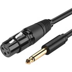 Kablar Hpa Adapter Ljudkabel För Mikrofon XLR Hona 6,35 mm Jack Hane 2m Svart