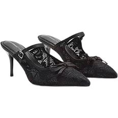 River Island Lace Mule Heel - Black