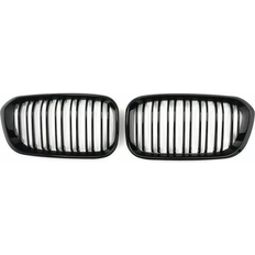 EU Autoparts Ltd Gloss Black Front Kidney Grille Twin Slat For BMW F20 F21 1 Series 15-19