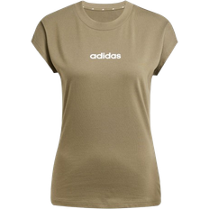 adidas Essentials Linear Cotton Tee - Olive