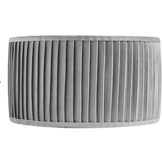 Dunelm Sawyer Pleated Velvet Drum Lamp - Natural Shade ∅ 45cm