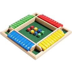 Shut the box itrimaka Shut The Box Game, Mattespel i trä Bordsspel, 2-4 spelare, förbättrar matematik och beslutsfattande färdigheter för inlärning, tillhandahåller underhållning