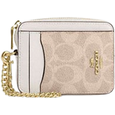 Coach Zip Card Case - Beige