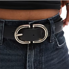 ASOS Midje- och Höftskärp Med Guldfärgat Spänne - Svart