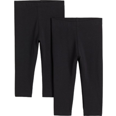 3-6M - Leggings Trousers H&M Black Cotton Leggings 2-Pack