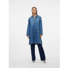 Vero Moda Dame Frakker Vero Moda Vmsophie LS Long Denim Coat - Blue Denim