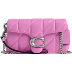 Coach purse pink Coach Tabby Crossbody Wristlet With Pillow Quilting - Silver/Fuschia