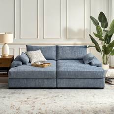 Latitude Run Tychon 87 Inch Upholstered Square Sofa 87" 2 Seater