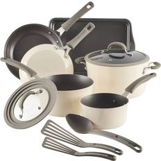 Rachael Ray 14786 11-Piece Nonstick Cookware - Almond Set di pentole con coperchio 11 Parti