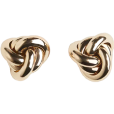 Knot-Shaped Stud Earrings Gold NOSIZE