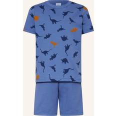 Sanetta Kid's Pyjama Short AOP - Blå