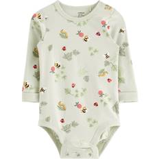 Lindex Baby Long Sleeve Summer Woodland Bodysuit - Light Dusty Green