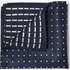 White Handkerchiefs French Connection Polka Dot Pocket Square - Navy/White