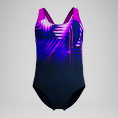 Blue Bathing Suits Speedo Kid's Digi Placement Splashback Swimsuit - Navy/Pink