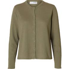 Hør Trøjer Selected Femme Cardigan Laura - Taupe