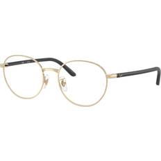 Herre Briller & Læsebriller Ray-Ban RX6538D Asian Fit 2993 53 Briller Mænd Guld 53mm