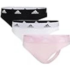 Adidas Bomull Trosor adidas Damen Thong 3PK - Weiß/Schwarz/Rosa