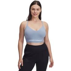 Blå - Fitness BH'er Under Armour Vanish Seamless Women's Low Sports Bra - Harbor Blue/White