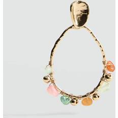 Smycken Mango Dangling Hoop Earrings With Ball - Gold
