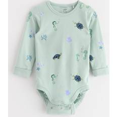 Turquoise Bodysuits Lindex Long-sleeved Bodysuit