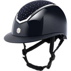 Ridsport Charles Owen Ridhjälm Kylo Gloss Wide Peak Crystal - Marinblå/Silver