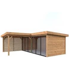 Palmako Havehus Med Skydedør Lenna 413 24.9 M² Brun (Areal )