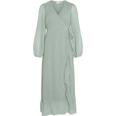 Recycled Materials Dresses Vila Long Sleeved Maxi Dress - Sage Green