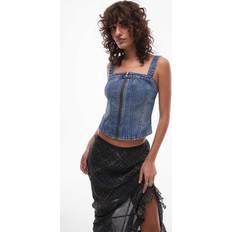 Levi's Dame Toppe Levi's Top Sculpted Bustier Verified Vint - Blå