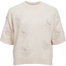 Beige - Unisex Tröjor Object Tröja Objlaney Rubin SS Pullover - Grå
