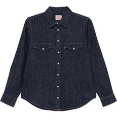 Levi's Bluser Levi's Iconic Western In Linen Denim - Mørkeblå