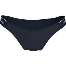 Blå Bikinitrusser Calvin Klein Curved Delta Bikini Bottoms - Marin/Hvid