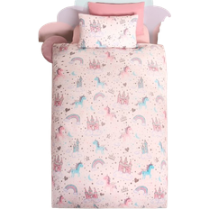 200.0 cm Bäddset Barnrum Dreamscene Unicorn Kingdom Duvet Cover with Pillowcase 200x200cm