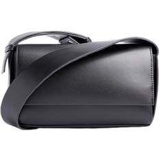 NA-KD Wide Press Button Crossbody Bag - Sort