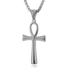 Halsband herr JZWCHQ Cross Of Eternal Life Egyptian Ankh Halsband Vampyr - Rostfritt Stål