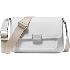 Michael Kors Bradshaw Medium Leather Messenger Bag - White