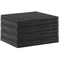 Place Mats Argon Tableware Linea Square Slate Placemats 33cm Pack of 24 Place Mat Black