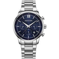 Faucon Faucon Roman F10019 Man 43 mm Analog Kvarts Safirbelagt mineralglas Blue 22 mm