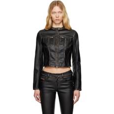 Diesel Women Outerwear Diesel G-Lobe Faux-Leather Jacket - Black