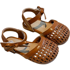 Shein New Summer Style Girls Sandals Toddler Weaved Leather Shoes Soft NonSlip Flat Bottom Sandals For Baby Girls