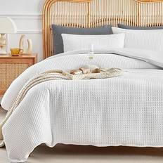 Waffle Weave Set King Size Duvet Cover White (264.2x228.6cm)