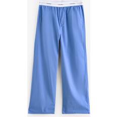 Calvin Klein Sleepwear Calvin Klein Cotton Poplin Pyjama Trousers With Logo Waistband - Blau