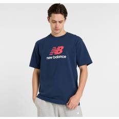 New Balance T Shirt Athletics Logo - Blu