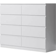 Fwstyle White 8 Chest of Drawer 110x99cm