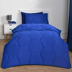 Coverless double duvet OHS Honeycomb Quilted Tog Duvet Cover Blue (198x198cm)