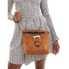 Bucket Bags Stradivarius Taske Med Spænde - Brun Lille