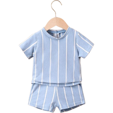 Shein Baby Jungen T-Shirt mit Streifendruck & Shorts