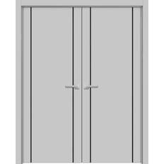 Doors SartoDoors Solid French Double Doors 48 84 Grey Matte Interior Door (x)