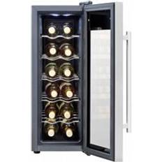 Wine Coolers Baridi 12 Bottle Wine Cooler Fridge and Touch Controls LED Light Silver