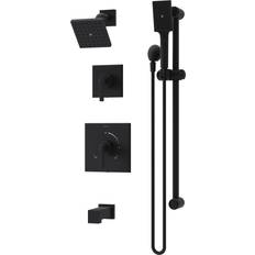 Shower Sets Symmons Duro HydroMersion Pressure Balanced Tub and Shower System Matte Black