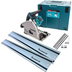 Makita DSP600ZJ 36V Twin 18V Brushless Plunge Cut Circular Saw 2x1.5m Guide Rail